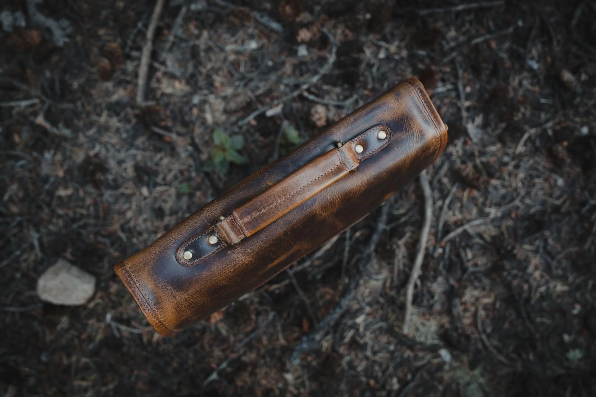 18 inch Buffalo Leather Briefcase - Image 5