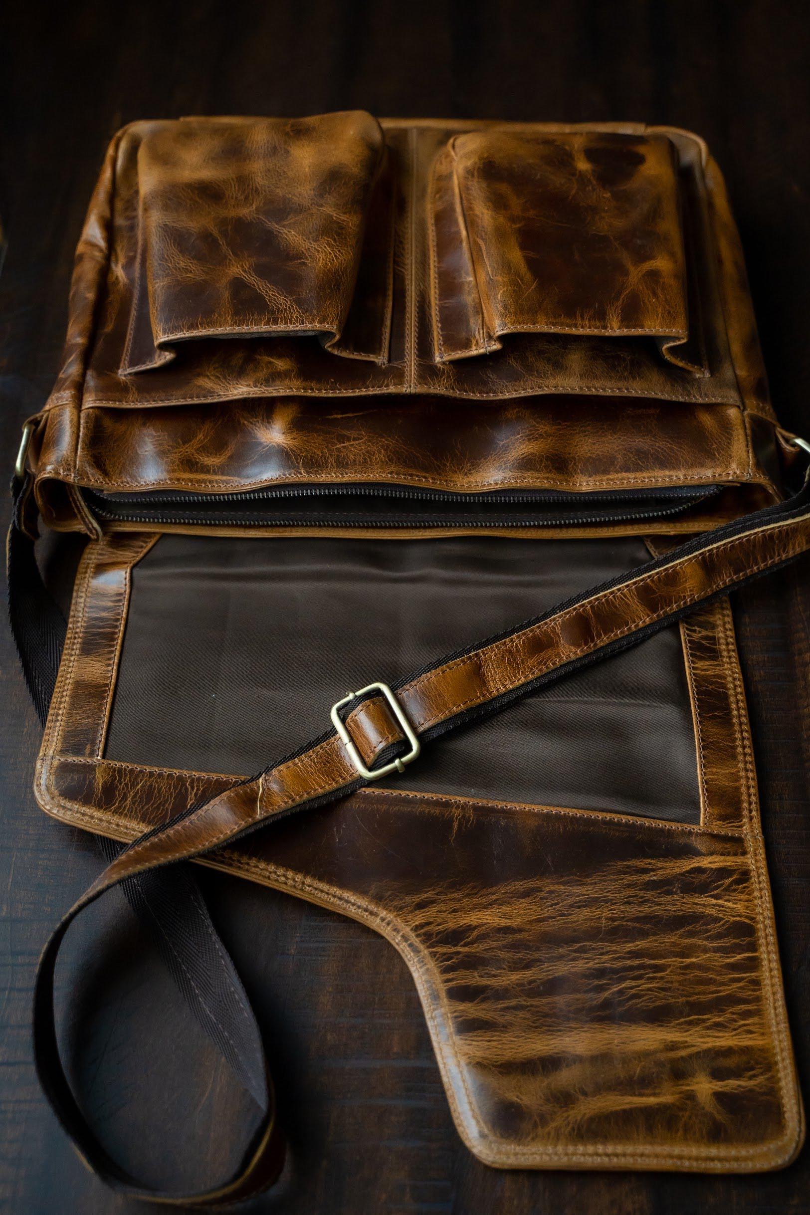 Buffalo Leather Messenger - Image 12