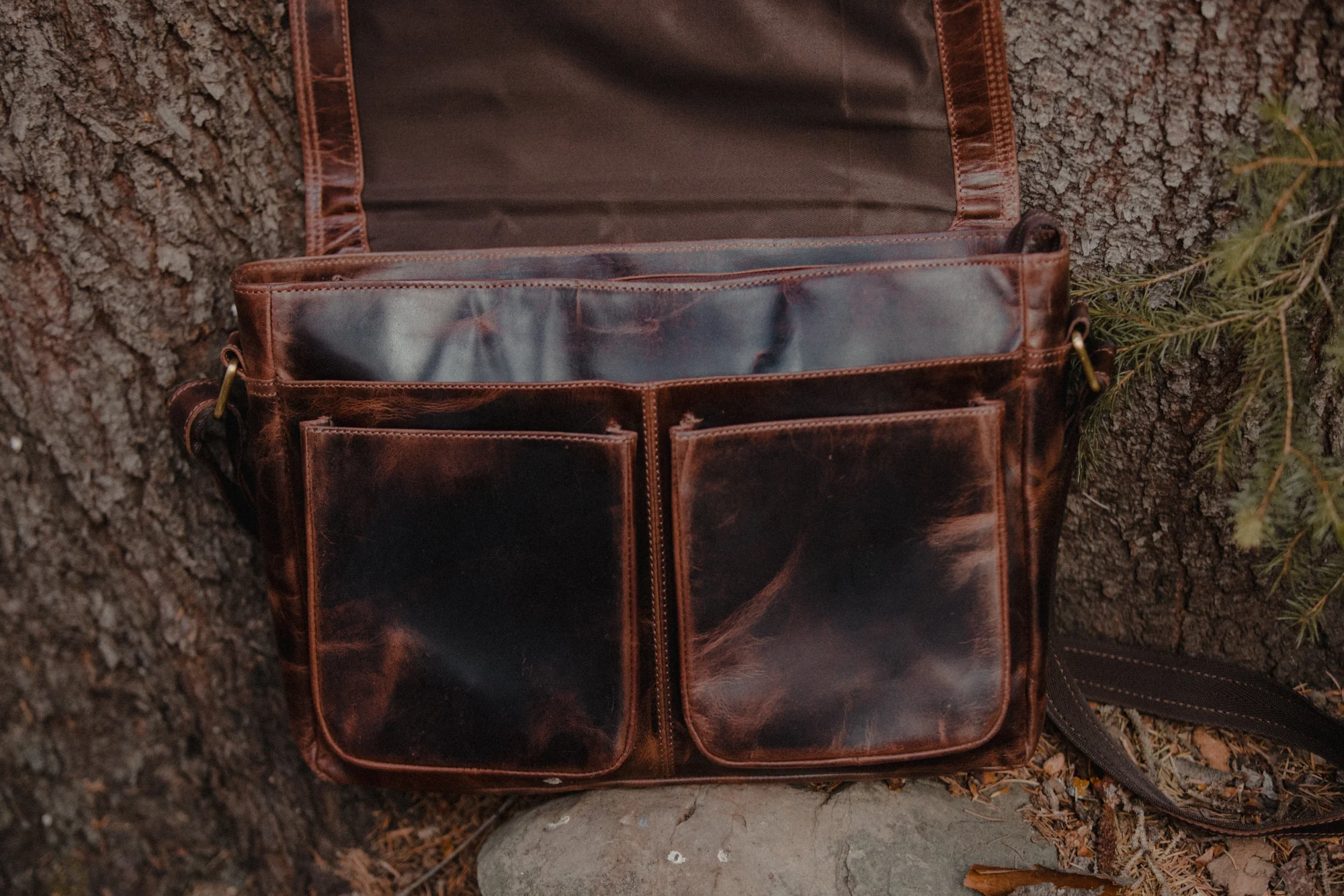 Buffalo Leather Messenger - Image 14
