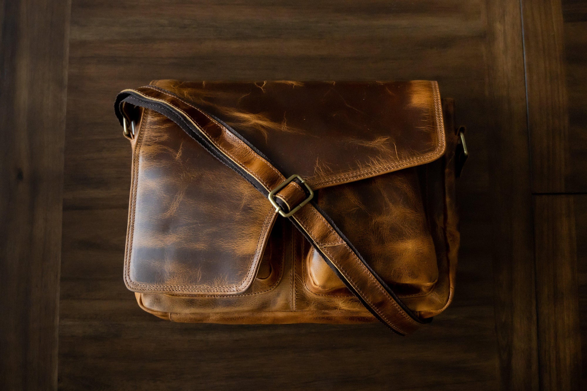 Buffalo Leather Messenger - Image 6