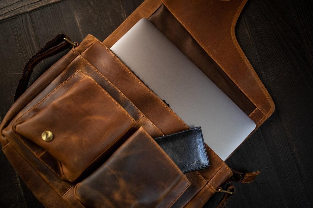 Buffalo Leather Messenger - Image 8