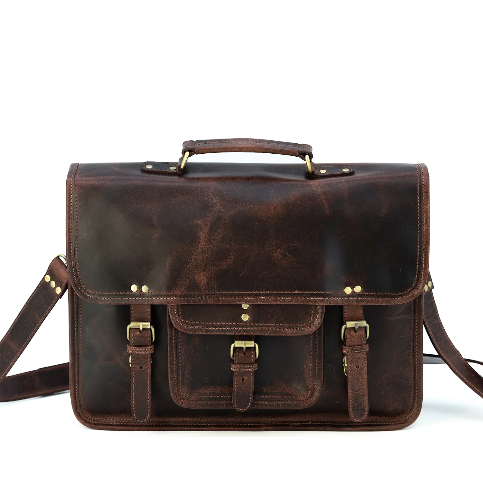 Buffalo Leather Briefcase - Image 13