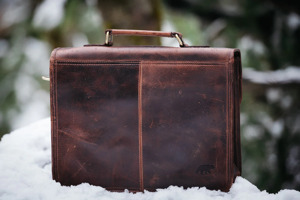 Buffalo Leather Briefcase - Image 3