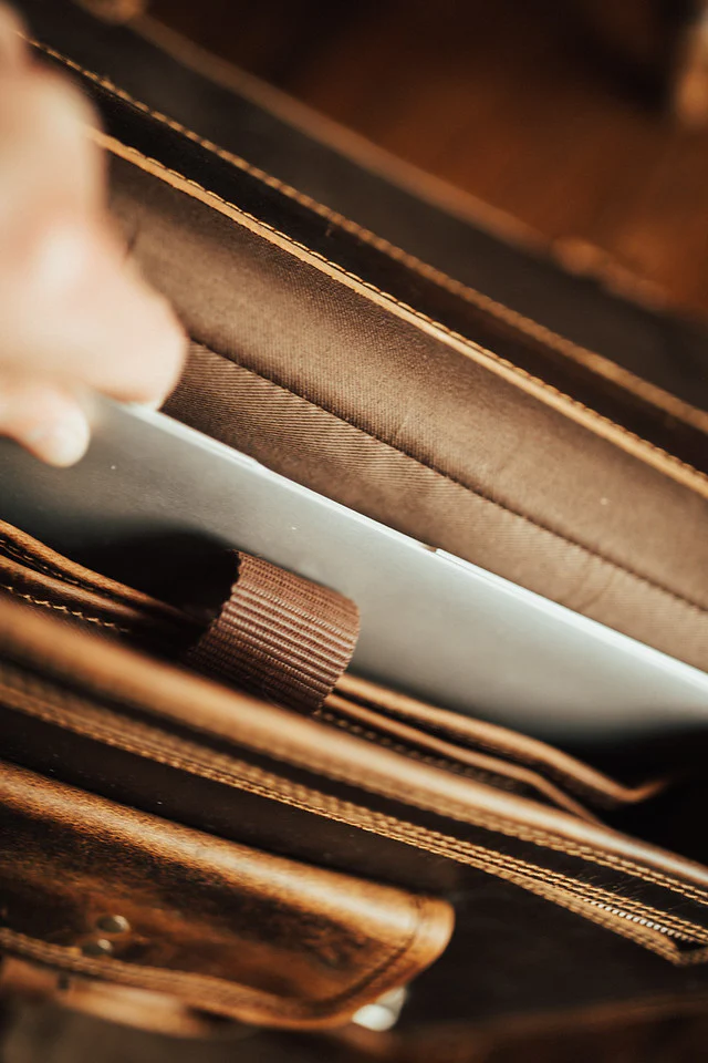 Buffalo Leather Briefcase - Image 6