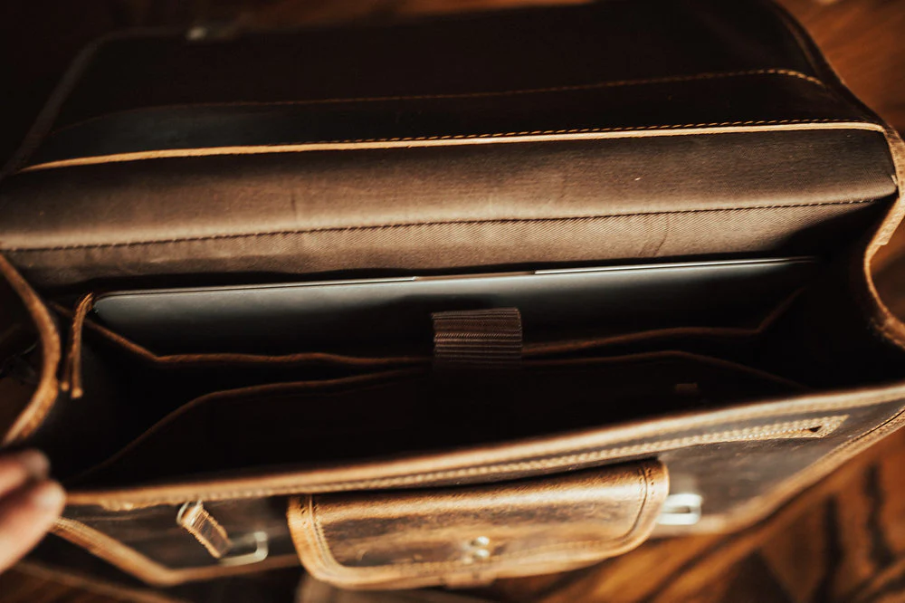 Buffalo Leather Briefcase - Image 9