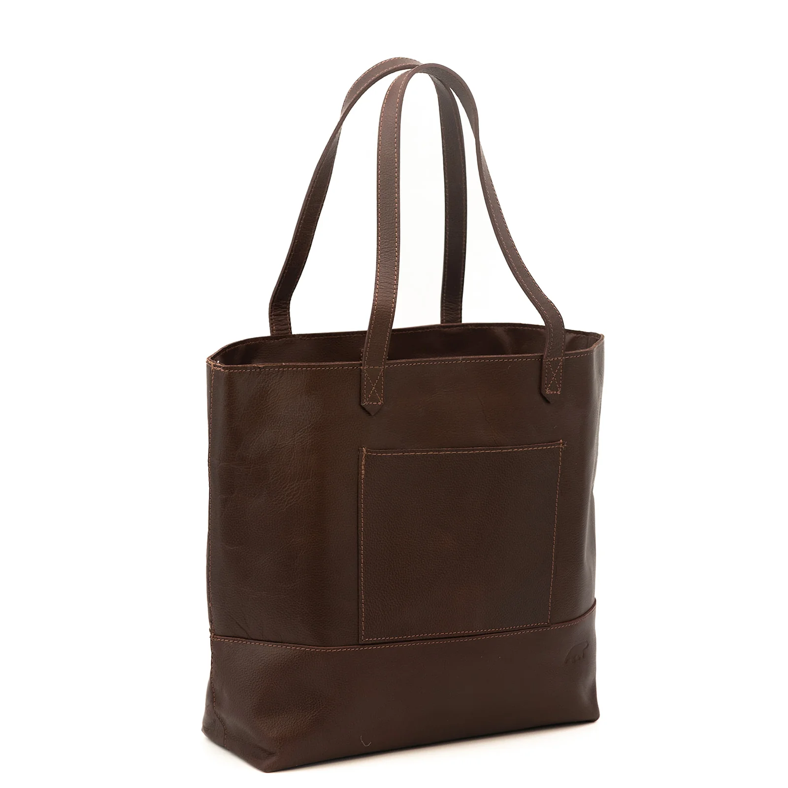 Juneau Leather Tote w/ Pocket - Image 12