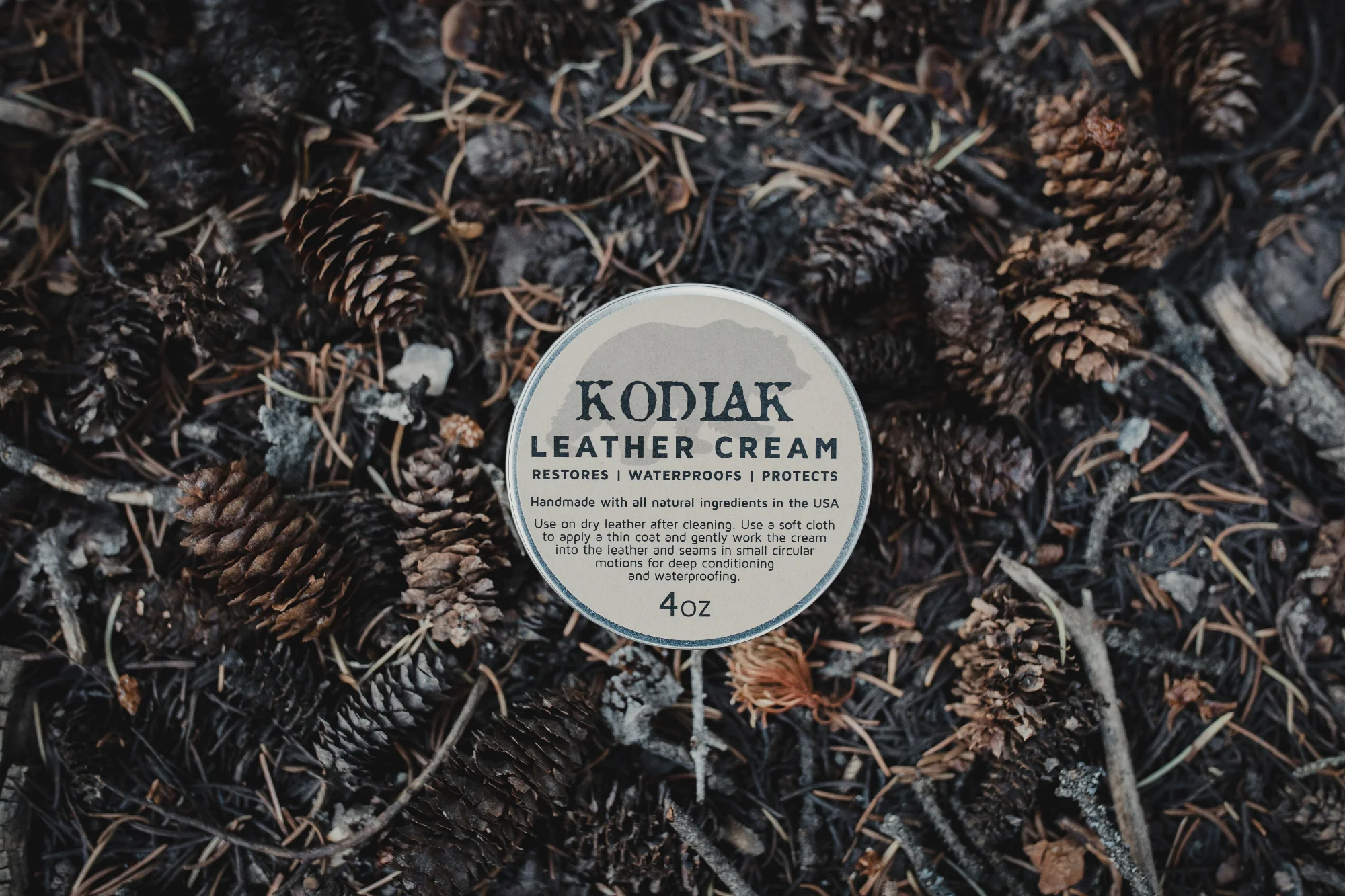 Kodiak Leather Cream - 4 oz. Tin