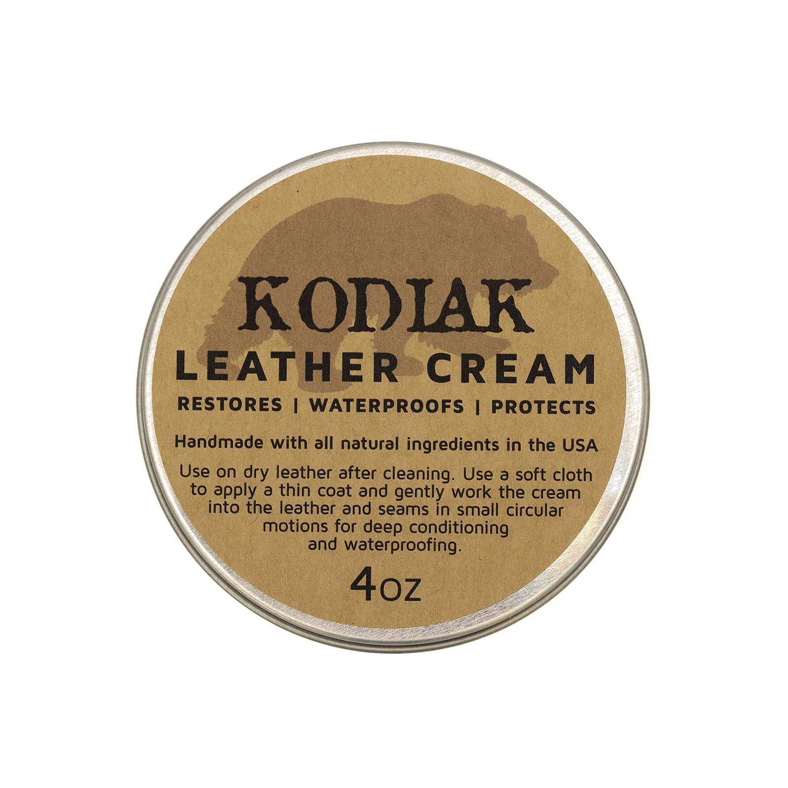 Kodiak Leather Cream - 4 oz. Tin - Image 5