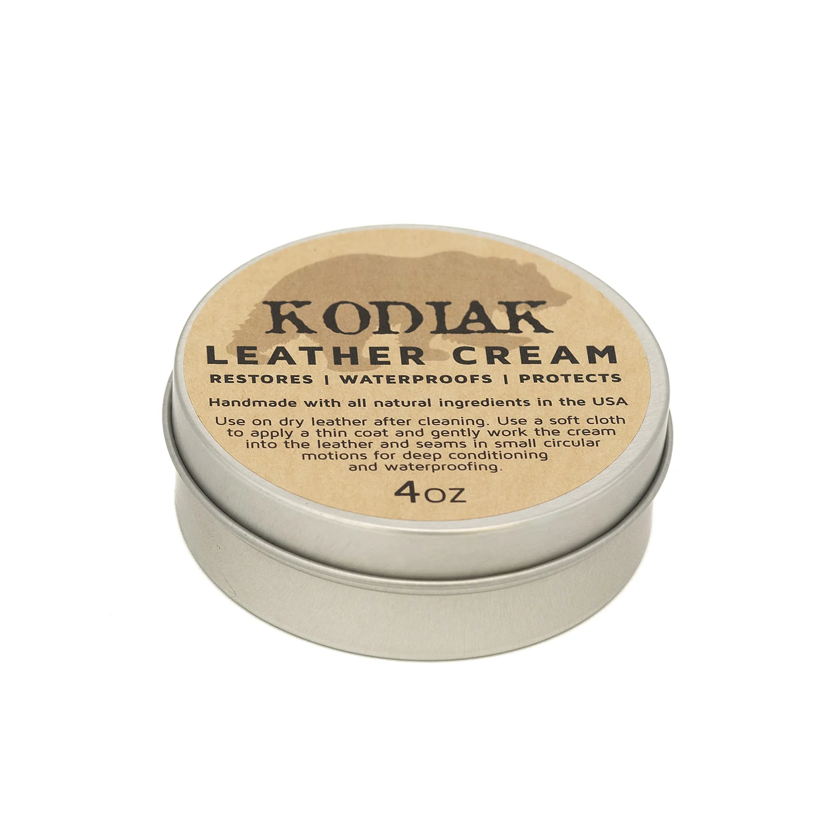 Kodiak Leather Cream - 4 oz. Tin - Image 6