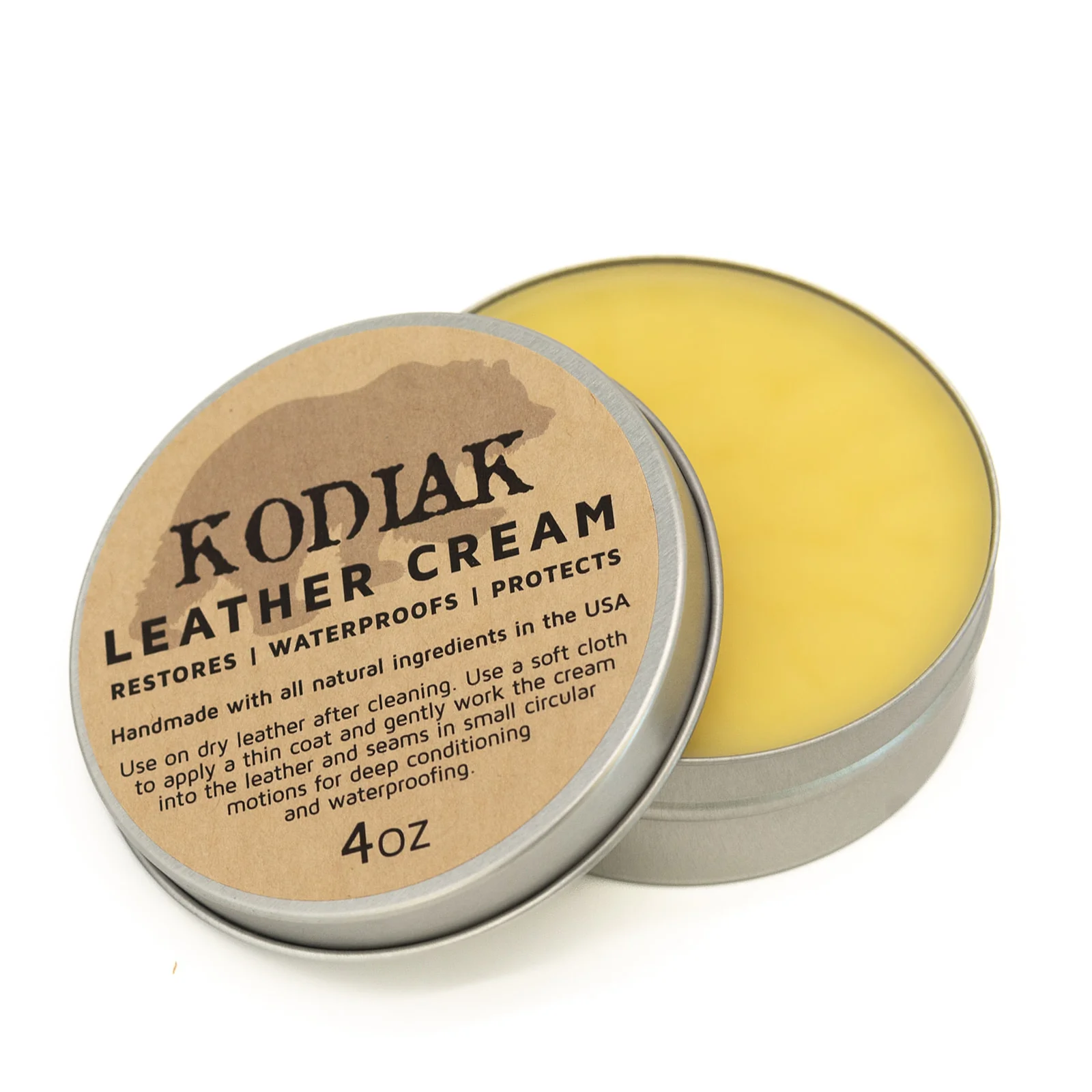 Kodiak Leather Cream - 4 oz. Tin - Image 7