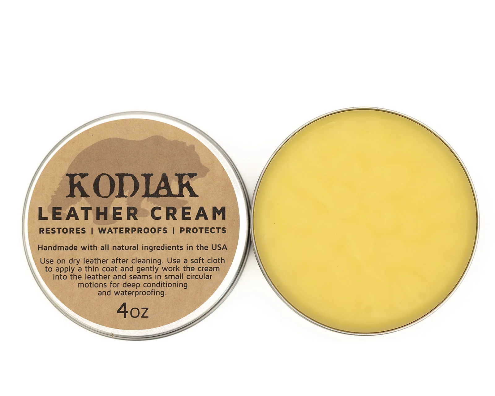 Kodiak Leather Cream - 4 oz. Tin - Image 9